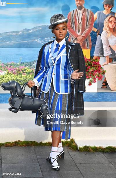 Janelle Monae attends a photocall for "Glass Onion: A Knives Out Mystery" at King's Cross St. Pancras Station on December 17, 2022 in London, England.