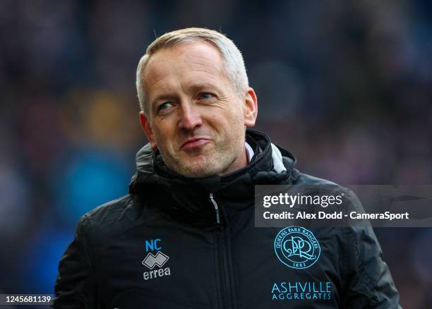 Queens Park Rangers manager Neil Critchley heads to the dug out during the Sky Bet Championship between Preston North End and Queens Park Rangers at...