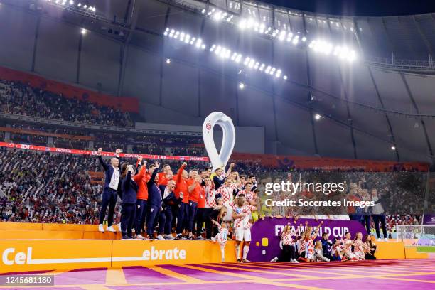 Dominik Livakovic of Croatia, Josip Stanisic of Croatia, Borna Barisic of Croatia, Ivan Perisic of Croatia, Martin Erlic of Croatia, Dejan Lovren of...