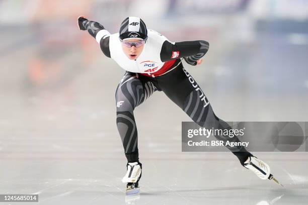 Karolina Bosiek of Poland competing on the Women's A Group 1500m during the ISU Speed Skating World Cup 4 on December 17, 2022 in Calgary, Canada