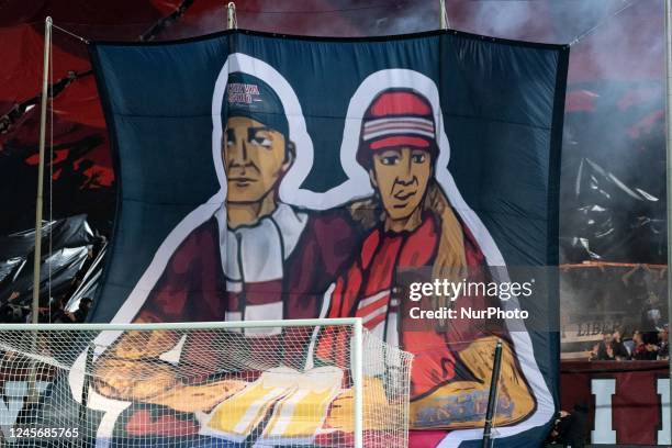 Fans of Reggina during the Italian soccer Serie B match Reggina 1914 vs SSC Bari on December 17, 2022 at the Oreste Granillo stadium in Reggio...