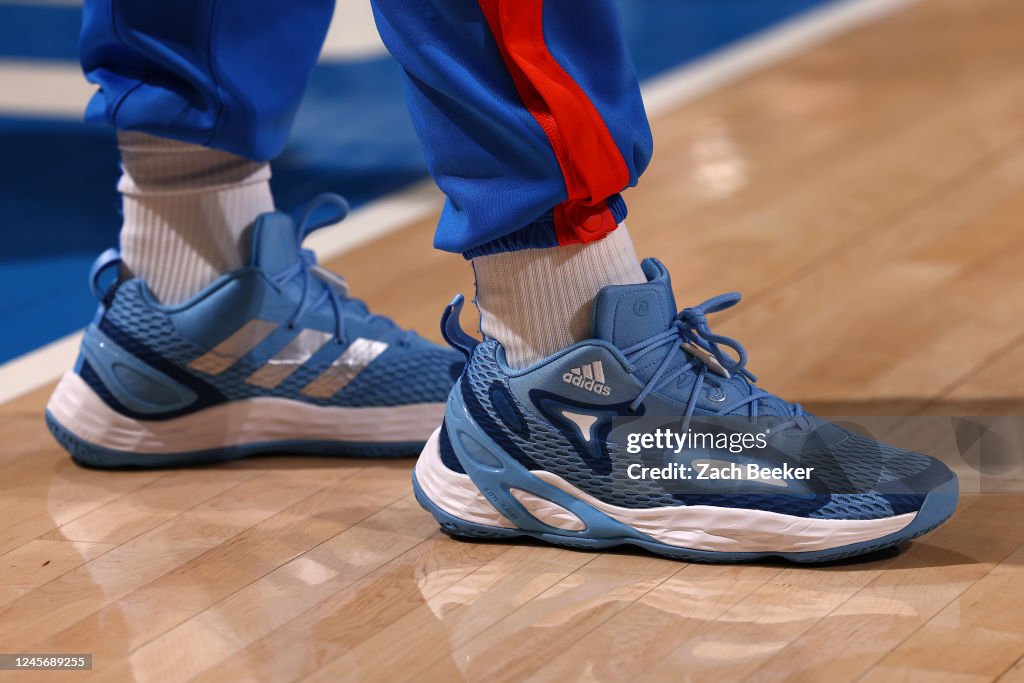 The sneakers worn by Luguentz Dort of the Oklahoma City Thunder... News ...