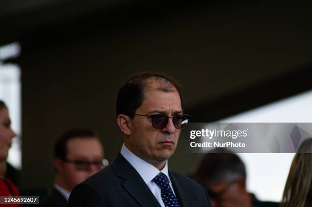 Colombia's prosecutor Fransisco Barbosa during the promotion ceremony of new Generals and Admirals of the Police and Military Forces at the Jose...