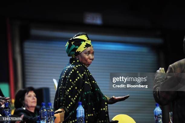 Nkosazana Dlamini-Zuma, South Africa's cooperative governance minister, on day three of the 55th national conference of the African National Congress...