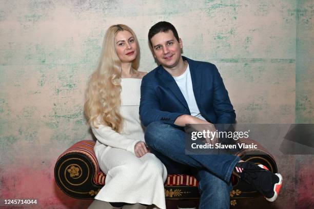 Julia Prokopenko and Marcello Marchese attend private screening for the film "Human" at XPOSED Gallery on December 17, 2022 in New York City.