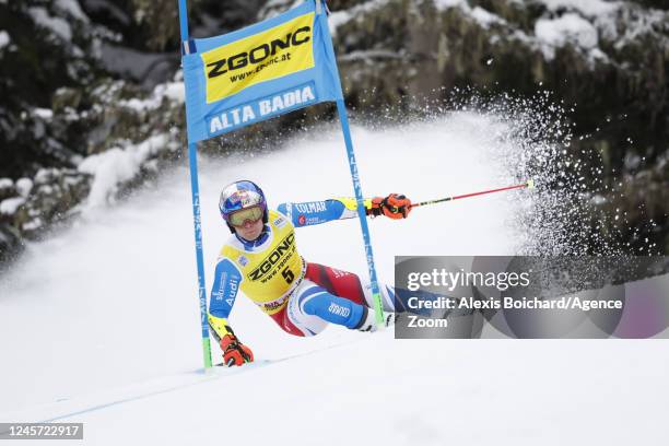 Alexis Pinturault of Team France competes during the Audi FIS Alpine Ski World Cup Men's Giant Slalom on December 19, 2022 in Alta Badia Italy.