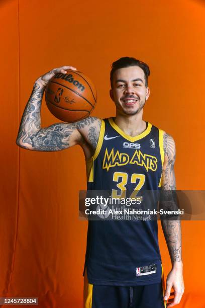 Gabe York of the Fort Wayne Mad Ants poses for a portrait during the G League Winter Showcase Content Day at the Mandalay Bay Convention Center on...