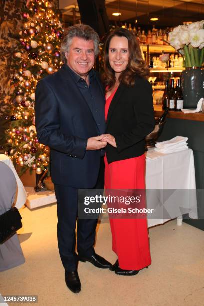 Andy Borg and his wife Birgit Borg during the Greipl Christmas Charity Dinner benefit to Tafel Deutschland at Reitschule on December 19, 2022 in...