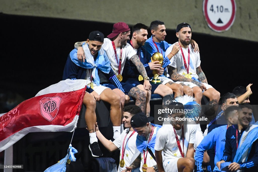 FIFA World Cup Qatar 2022 Winners Arrive to Buenos Aires