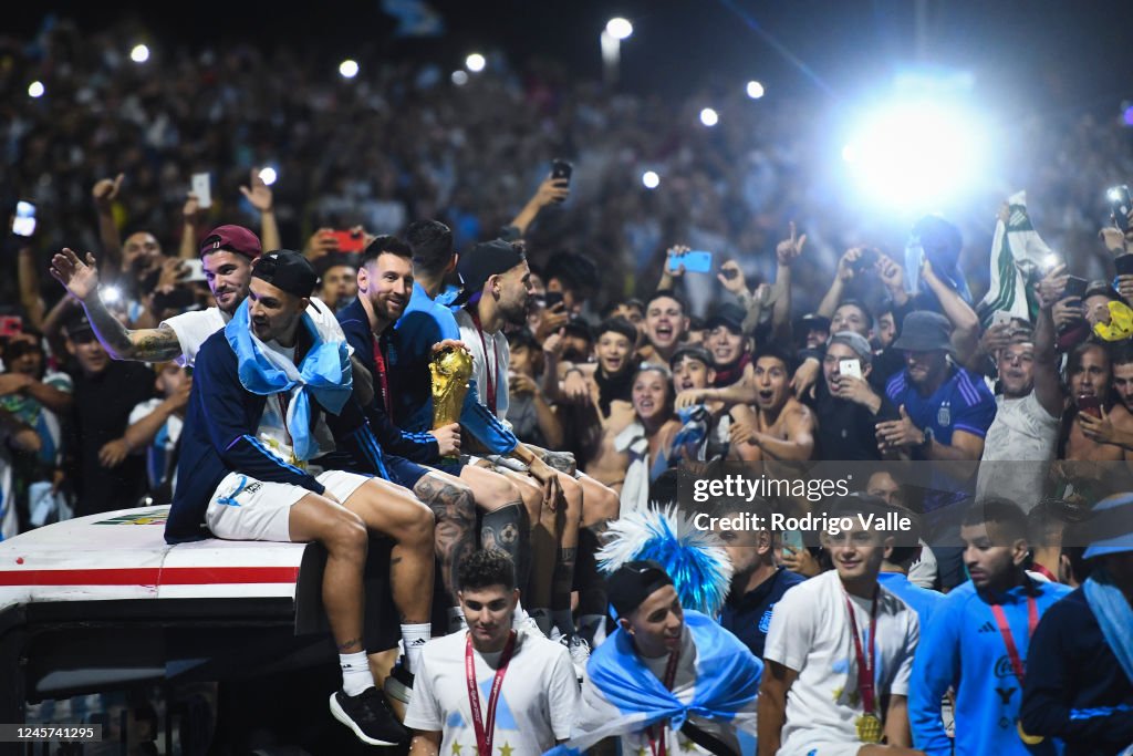 FIFA World Cup Qatar 2022 Winners Arrive to Buenos Aires