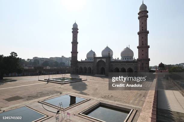 View of Taj-ul-Masajid mosque at Bhopal in Madhya Pradesh, India on November 11, 2022.