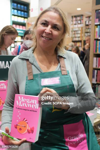 Megan Maxwell during the campaign "Acción de Navidad Por la lectura" at the Casa del Libro bookstore in Madrid. "Acción de Navidad Por la lectura" is...
