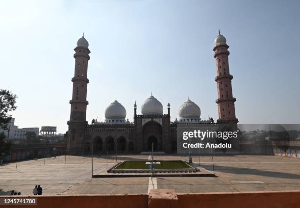View of Taj-ul-Masajid mosque at Bhopal in Madhya Pradesh, India on November 11, 2022.