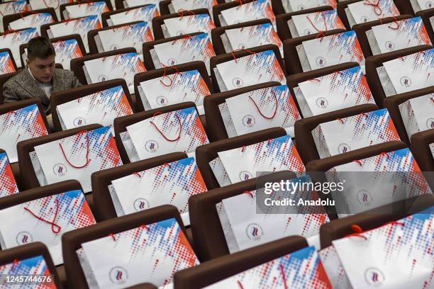 General view of the annual meeting of the Russian Olympic Committee and election of governing bodies in Moscow, Russia on December 20, 2022.