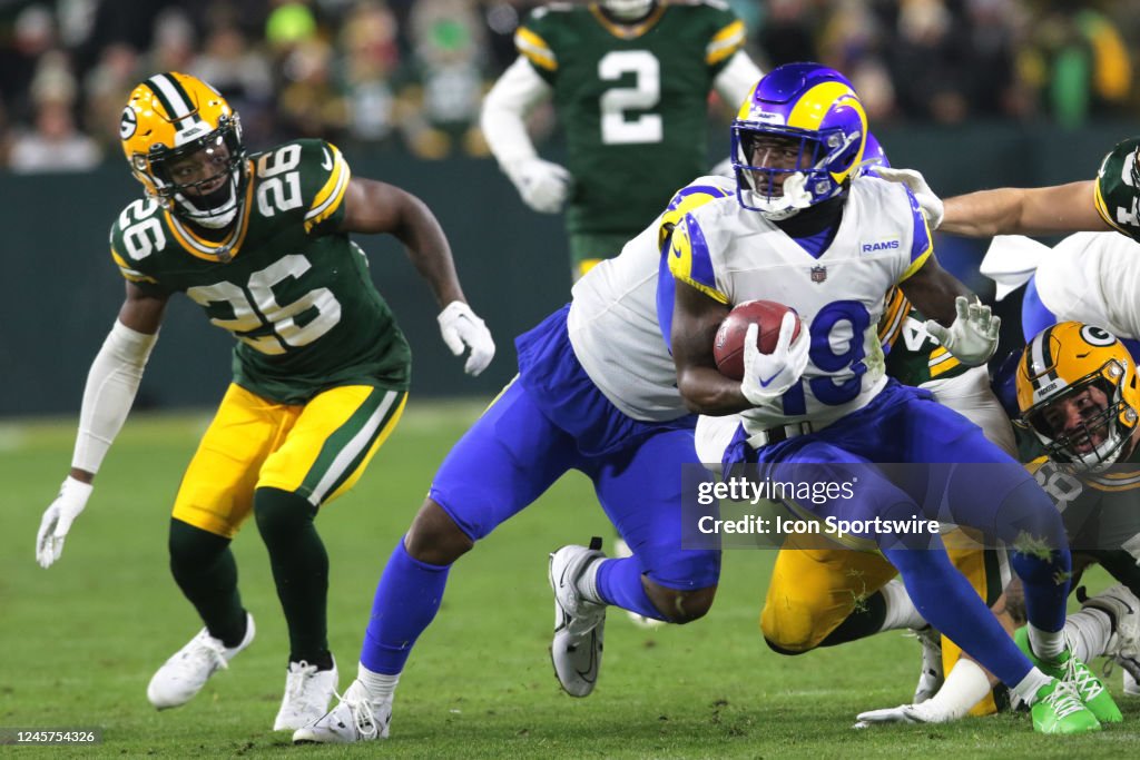 La Rams Wr Los Angeles Rams wide receiver Brandon Powell spins out of a tackle ...