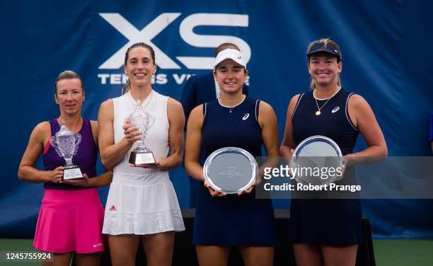 Champions Kveta Peschke of the Czech Republic and Andrea Petkovic of Germany and runner-ups Coco Vandeweghe of the United States and Caroline...