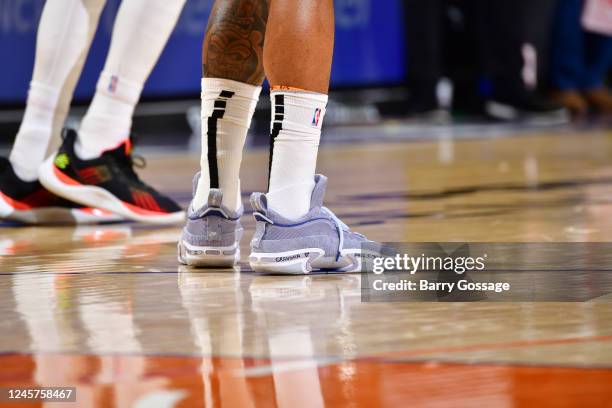 The sneakers worn by Bradley Beal of the Washington Wizards during the game against the Phoenix Suns on December 20, 2022 at Footprint Center in...