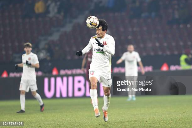 Sota MIno in action during Romania Superliga: CFR 1907 Cluj vs. FC News  Photo - Getty Images