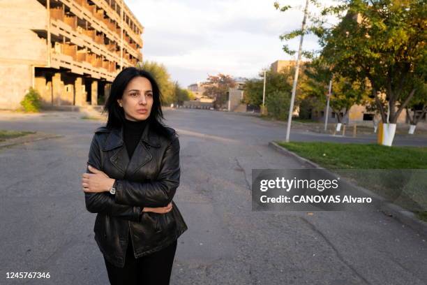 During the conflict between armenia and azerbaija, Lala, a young Armenian woman is photographed for Paris Match who fights tirelessly for the...