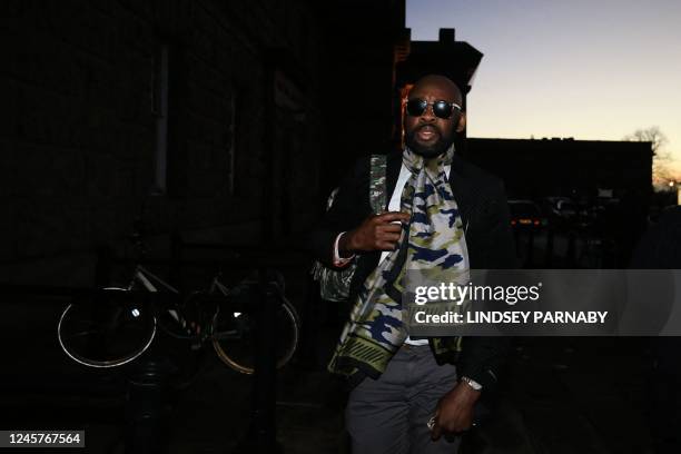 Louis Saha Matturie leaves the Chester Crown Court in Chester, northwest England, on December 21, 2022. - Matturie has been charged along with...