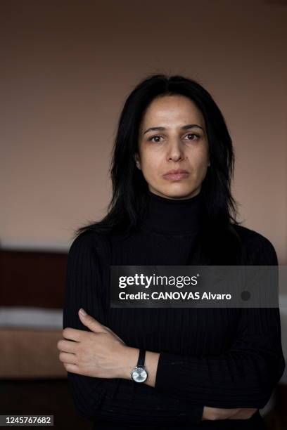 During the conflict between armenia and azerbaijan, Lala, a young Armenian woman is photographed for Paris Match who fights tirelessly for the...
