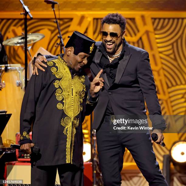 In this image released on December 21, Jimmy Cliff and Shaggy perform onstage during Homeward Bound: A GRAMMY Salute To The Songs Of Paul Simon at...