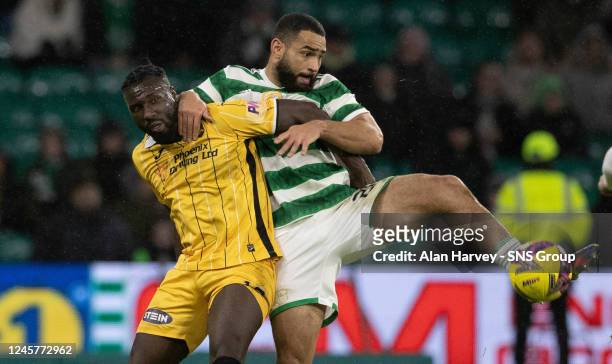 Celtic's Cameron Carter-Vickers and Livingston Esmael Goncalves during a cinch Premiership match between Celtic and Livingston at Celtic Park, on...