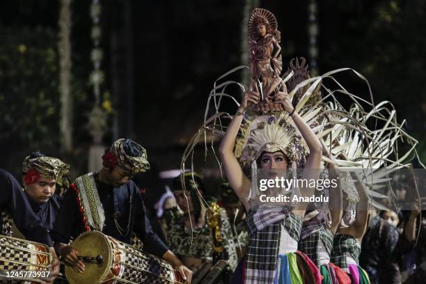Balinese artists perform during the annual Denpasar Festival in Denpasar, Bali, Indonesia on December 21, 2022. Bali's capital city of Denpasar is...