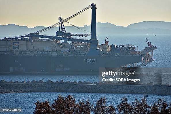 Castrone Ship The Pipe Laying Vessel Castorone arrives at the French Mediterranean ...