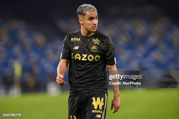 Adam Ounas of Lille OSC during the Frendly match between SSC Napoli and Lille OSC at Stadio Diego Armando Maradona Naples Italy on 21 December 2022.