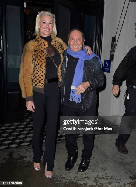 Paul Anka and Michele Kahl are seen on December 21, 2022 in Los Angeles, California.