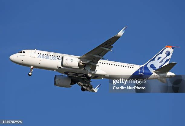 Airbus A320 Neo test at Toulouse Blagnac airport, in Toulouse on 05th December 2022. --