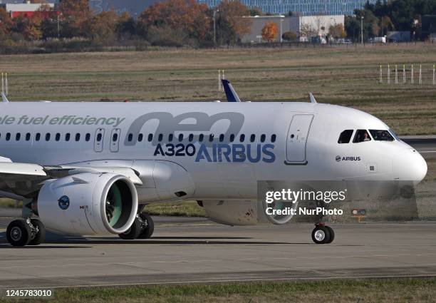 Airbus A320 Neo test at Toulouse Blagnac airport, in Toulouse on 08th December 2022. --