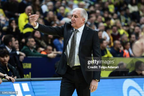 Zeljko Obradovic, Head Coach of Partizan Mozzart Bet Belgrade in action during the 2022-23 Turkish Airlines EuroLeague Regular Season Round 15 game...