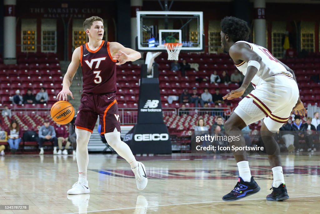 Virginia Tech Py Virginia Tech Hokies guard Sean Pedulla and Boston College Eagles ...