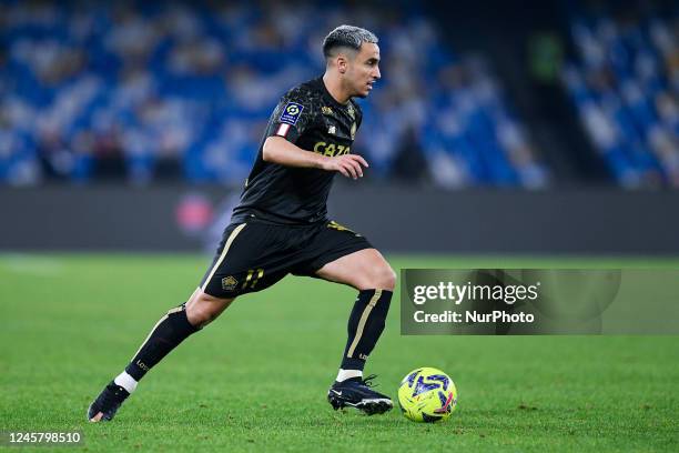 Adam Ounas of Lille OSC during the friendly match between SSC Napoli and Lille OSC at Stadio Diego Armando Maradona Naples Italy on 21 December 2022.