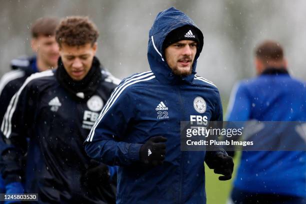 Kiernan Dewsbury-Hall of Leicester City during the Leicester City training session at Leicester City Training Ground, Seagrave on December 23, 2022...
