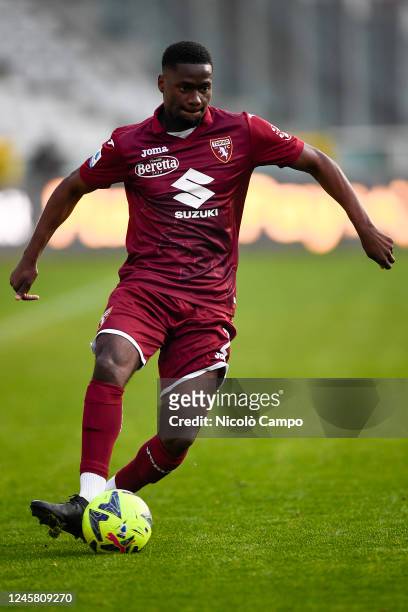 Brian Bayeye of Torino FC in action during the friendly football match between Torino FC and US Cremonese. The match ended 0-0 tie.