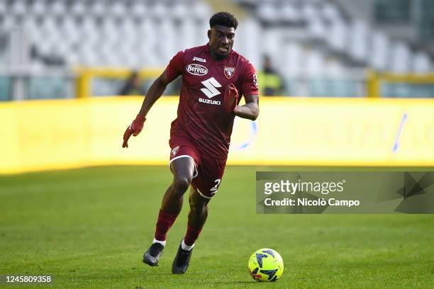 Michel Adopo of Torino FC in action during the friendly football match between Torino FC and US Cremonese. The match ended 0-0 tie.