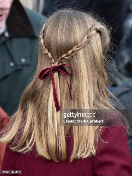 Princess Charlotte of Wales attends the Christmas Day service at St Mary Magdalene Church on December 25, 2022 in Sandringham, Norfolk. King Charles...