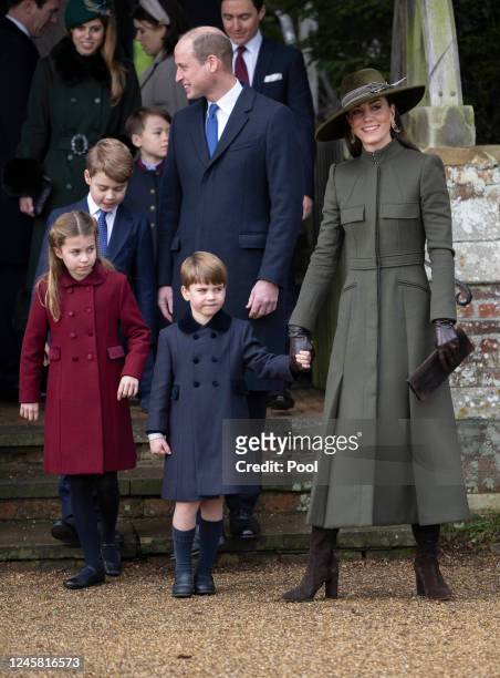 Prince William, Prince of Wales and Catherine, Princess of Wales with Prince George of Wales, Princess Charlotte of Wales and Prince Louis of Wales...