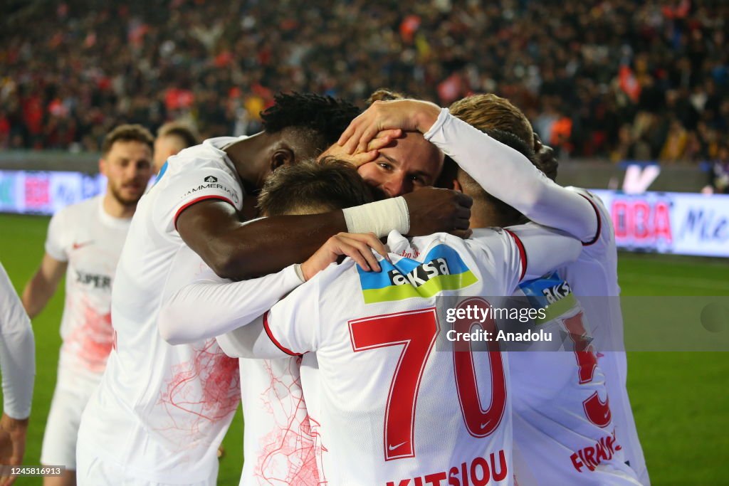 Players of Gaziantep FK celebrate after scoring a goal during the News  Photo - Getty Images