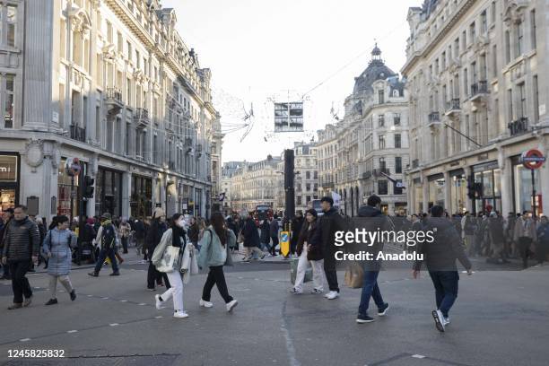 Citizens do shopping on the Oxford Street as part of the "Boxing Day" celebrated right after Christmas in London, United Kingdom on December 26, 2022.