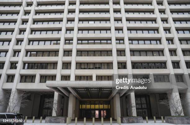 The International Monetary Fund building is seen in Washington D.C., United States on December 26, 2022.