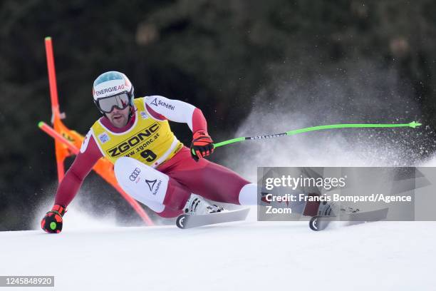 Vincent Kriechmayr of team Austria competes during the Audi FIS Alpine Ski World Cup Men's Downhill on December 28, 2022 in Bormio, Italy.