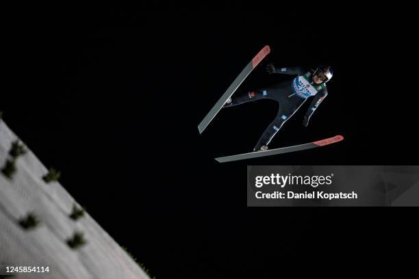 Andreas Wellinger of Germany competes during the qualification round for the Four Hills Tournament Men Oberstdorf on December 28, 2022 in Oberstdorf,...