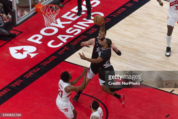 December 27, 2022: Norman Powell of the LA Clippers puts up the ball during the Toronto Raptors vs LA Clippers NBA regular season game at Scotiabank...