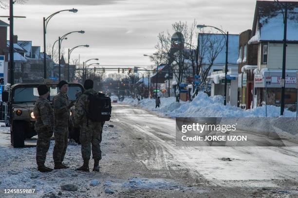 National Guard assist in recovery efforts after a record winter storm in Buffalo, New York, on December 28, 2022. - The monster storm that killed...