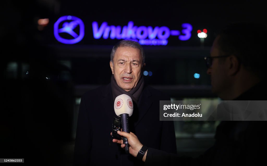 Turkish Defense Minister Hulusi Akar in Moscow