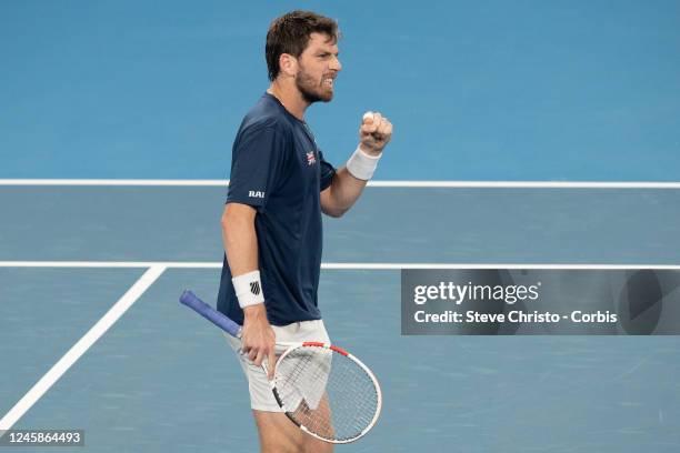 Cameron Norrie of Britain competes against Alex De Minaur of Australia during day one of the 2023 United Cup at Ken Rosewall Arena on December 29,...